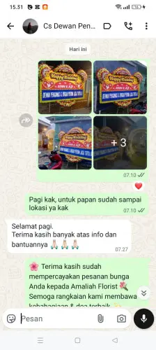 Testimonial Papan Bunga Pernikahan jababeka residence